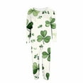 thumbnail image 5 of Levmjia Womens Pajama 2 Piece Set Casual Long Sleeve Tops Pants Plus Size St. Patrick Printed Outfit Soft Polyester Sleepwear Home Wear Comfort, 5 of 6