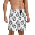 thumbnail image 2 of Sikiie Black Squirrel Mens Pajama Shorts, Lightweight Lounge Pant with Pockets Soft Sleep Pj Shorts for MenX-Large, 2 of 6