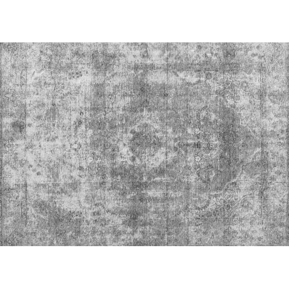 Ahgly Company Indoor Rectangle Abstract Gray Contemporary Area Rugs, 7' x 9'