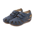 thumbnail image 6 of Ruyang Sandals for Women Summer Hollow Hook Loop Casual Round Toe Wedges Comfortable Beach Shoes Sandals Sandals Women, 6 of 8