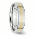 thumbnail image 4 of Cobalt 14k Gold Inlay Satin and Polished 6mm Band, 4 of 7