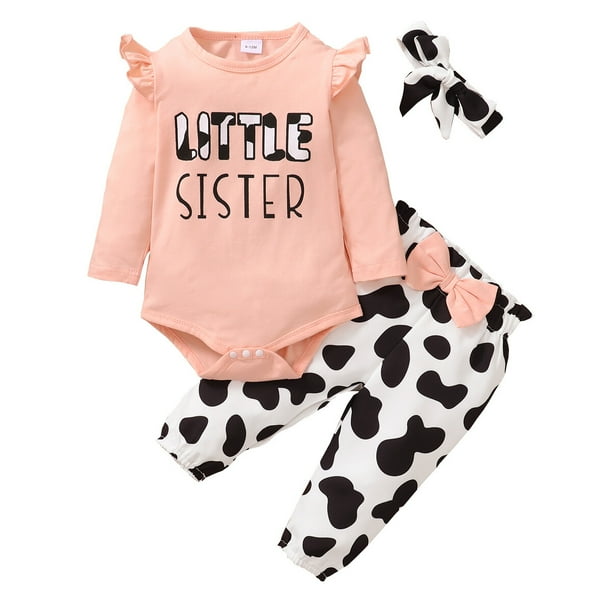 69 Month Girl Clothes Newborn Baby Outifit Ruffle Long Sleeve Romper