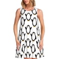thumbnail image 1 of Honeii Robe Sans Manches à Imprimé Pingouin pour Femmes, Coupe Ample, Décontractée, Mode Été, 1 of 7