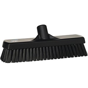 Vikan 12" Deck/Wall Scrub- Stiff - Black (1 Unit)