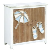 Paradise Beach Flip Flops and Umbrella 2 Door Cabinet