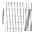 thumbnail image 1 of Tnarru 300 Pcs Clous Corne de Mouton Clous en Ciment Double Plinthe Filetage Sans Couture Vis de Plinthe Fer Double Filetage Design Adapté pour Rénovations DIY Assemblage de Meubles, 1 of 8