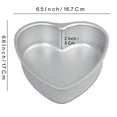thumbnail image 2 of Juego de moldes para tartas Kefyixc de aluminio con forma de corazón, 15 x 5 cm (juego de 3), 2 of 5