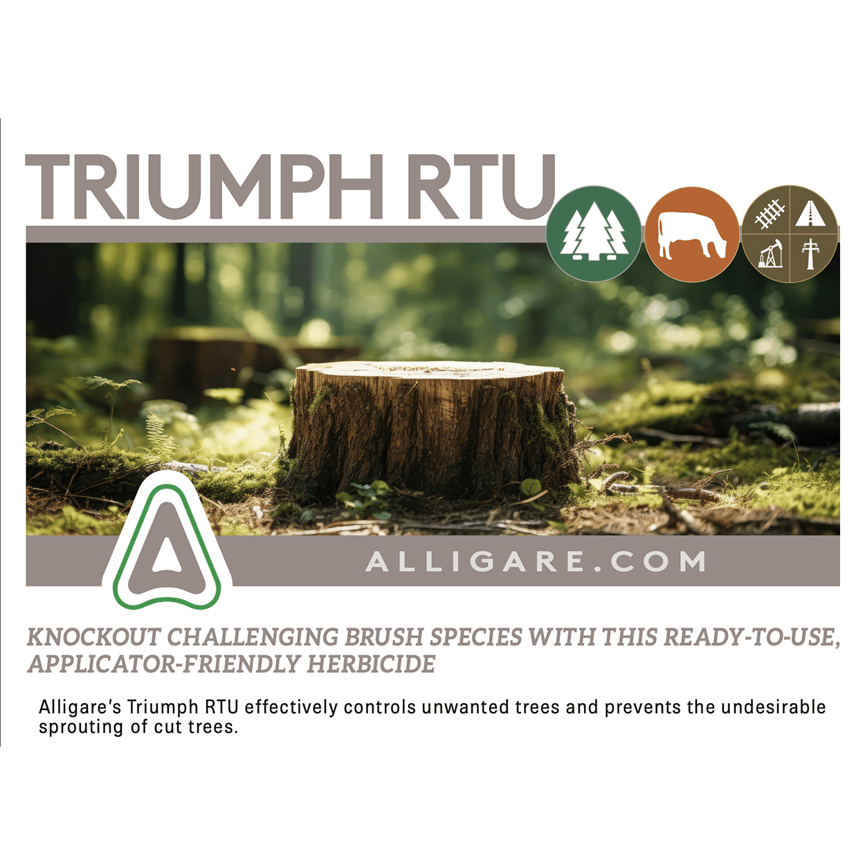 Triumph RTU Herbicide - For Unwanted Woody Plants - 32 fl oz Bottle by Alligare