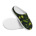 thumbnail image 3 of Wukai Green Branch Olive Print Women's Indoor Bedroom Slipper Slip On Shoes, Unisex House Shoes with Anti-Skid Sole for Men, Gift for Women Men-13, 3 of 7