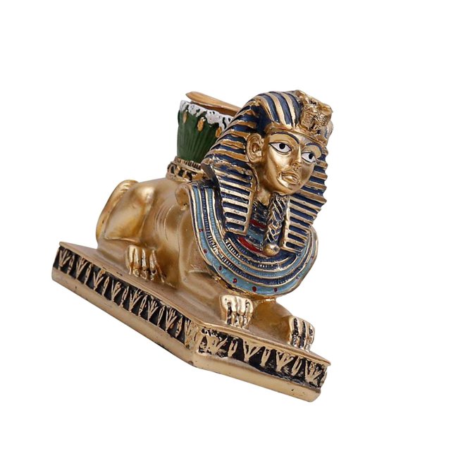 kurtrusly Resin Ancient Egypt Candle Holder Candlestick Statue Table Dinner Decor C