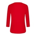thumbnail image 6 of Dagugfen Sports Casual Tops for Women Fitness Stretchy Crew Neck Spandex Tops Daily Wear Base Layer Shirts, 6 of 7