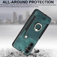 thumbnail image 6 of A14 5G Case,Card Holder Wallet for Galaxy A14 5G Phone Case,Ring Holder Stand,RFID-Blocking,Wrist Strap,Camera Protector,Leather Protective  Flip Cover for Samsung A14 5G Case (Green), 6 of 14