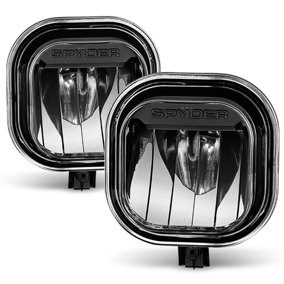 AKKON - For 11-16 Ford F-Series Super Duty Bright White Build-In LED Chip Black Bumper Driving Fog Light Set