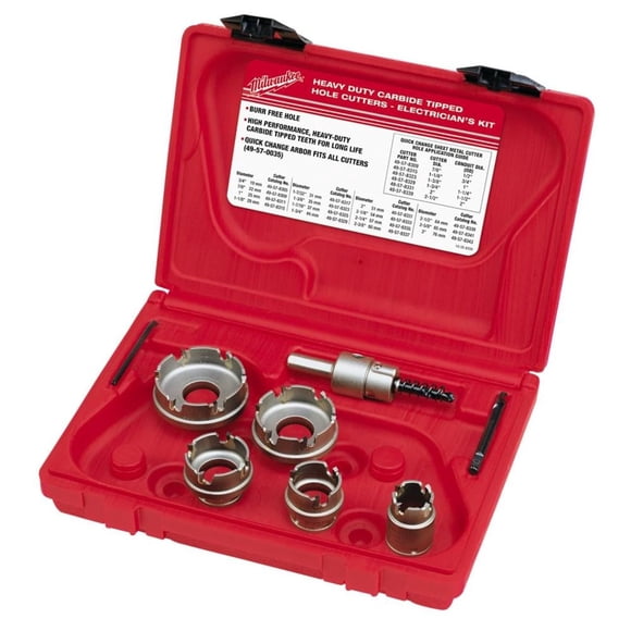 Milwaukee 49-22-8310 Trousse de Plaques de Coupe en Carbure, 7 Pcs