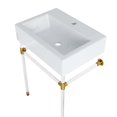 thumbnail image 4 of Sink Vanity Cabinet, Wall Mount, White, Ceramic, Stainless, Modern Contemporary, Hotel Bedroom Bathroom Master Suite Guest, 4 of 8