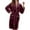 D122/Wine, variant on Afdoent Women's Robe Soft Flannel Robe Long Sleeve Bathrobe With Pockets Cozy Loungewear For Winter Warm Sleepwear And Spa Relaxation At Home Ladies Loungewear