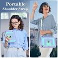 thumbnail image 6 of Shockproof Case For iPad 11th Gen 11" 2025/10th Gen 10.9" 2022,With Retractable Kickstand,Shoulder Strap,Built-in Pencil Holder,Heavy Duty Shockproof Rugged Protective Rugged Tablet Case,K, 6 of 9