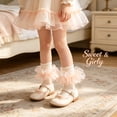 thumbnail image 2 of TELOLY 2Pairs Kids Socks,4-6 Years Old Ruffle Socks,Ruffle Socks For Girls,Lace Ruffle Socks, 2 of 7