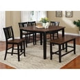 thumbnail image 3 of Furniture of America Delila Wood Counter Height Dining Bench in Black, 3 of 3