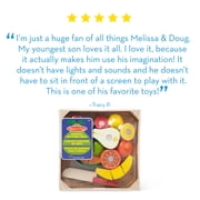 Melissa & Doug Cutting Fruit Set - Wooden Play Food Kitchen Accessory, Multi