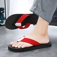 thumbnail image 4 of Cathalem Shoes Men Adult Male Mens Slippers Size 11 Wide Width Slip Knitted Strap Slippers Beach Flip Flop Mens House Slippers Wide Width Red 11, 4 of 6
