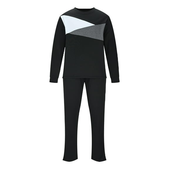 Xzbqbs Men's Tracksuits 2 Piece Sets Outfits Long Sleeve Crewneck Pullover Tracksuit & Joggers Sweatpants Active Jogging Sweatsuit