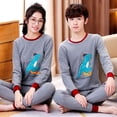 thumbnail image 1 of Pijamas de algodón para niños y niñas, conjunto de ropa de dormir con dibujos de animales de Navidad, otoño e invierno, 2022, 1 of 4