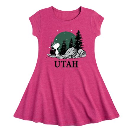 

Peanuts - Snoopy Utah - Toddler And Youth Girls Fit And Flare Dress