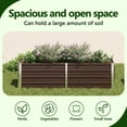 thumbnail image 4 of vidaXL Raised Garden Bed Planter Pot Flower Box Outdoor Galvanized Steel Brown, 4 of 7