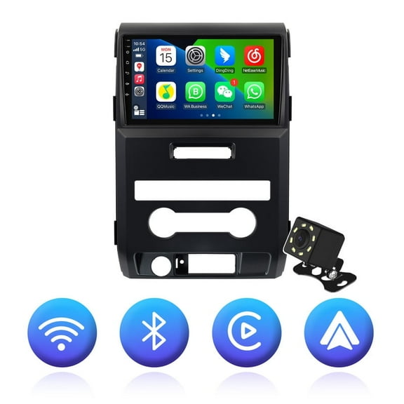 2 32G Android 14 Car radio for Ford F150 Raptor 2009-2012 Multimedia Stereo Wireless Carplay Android Auto Navigation GPS WIFI Mirror link Camera FM BT