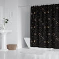 thumbnail image 2 of Black Sun Moon Star Planet Constellation Pattern Shower Curtain 72"x72" ,Bathroom Decorative Shower Curtains Set with 12 Hooks,Modern Waterproof Washable Shower Curtain, 2 of 6