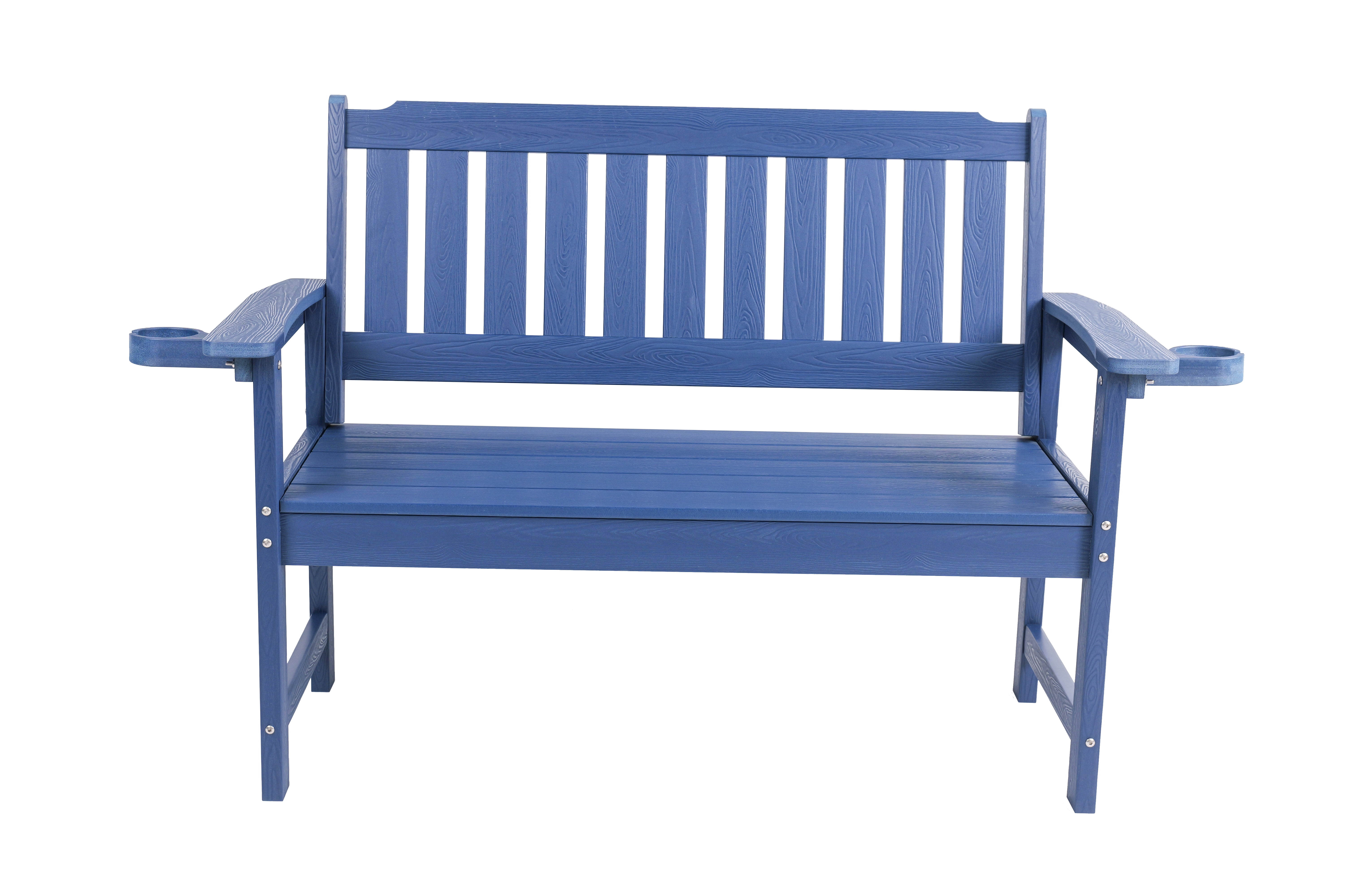 Weather Resistant Garden Bench, Public Rest Long Chair for Patio Porch Park Backyard Outdoor Leisure Area, Dark Brown