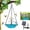 Blue, variant on Hanging Solar Bird Bath Fountain - 3-Tiered Bird Bath Tub, Solar-Powered Water Fountain, Outdoor Garden Decor for Backyards & Patios