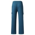 thumbnail image 5 of Bcfgryg Male Casual Solid Trouser Full Length Side Pockets Drawstring Pant Trouser Men's Straight Leg Casual Pants, 5 of 5