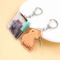 thumbnail image 3 of Creative Capybara llaveros de acrílico lindos animales de dibujos animados colgante llaveros para mujeres hombre pareja regalos populares bolsas de coche adornos, 3 of 4