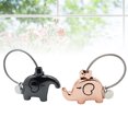 thumbnail image 4 of 2pcs Kissing Elephants Couples Keychain Fantastic Valentine's Gift Hanging Decor for Key Bag Purse (Gold), 4 of 9