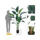 thumbnail image 3 of 6ft/7ft bird of paradise artificial plant con permanent flower: fake palm tree para indoor y outdoor moderno decor, ideal para housewarming gift con 17(20) trunks y faux leaves, 3 of 7