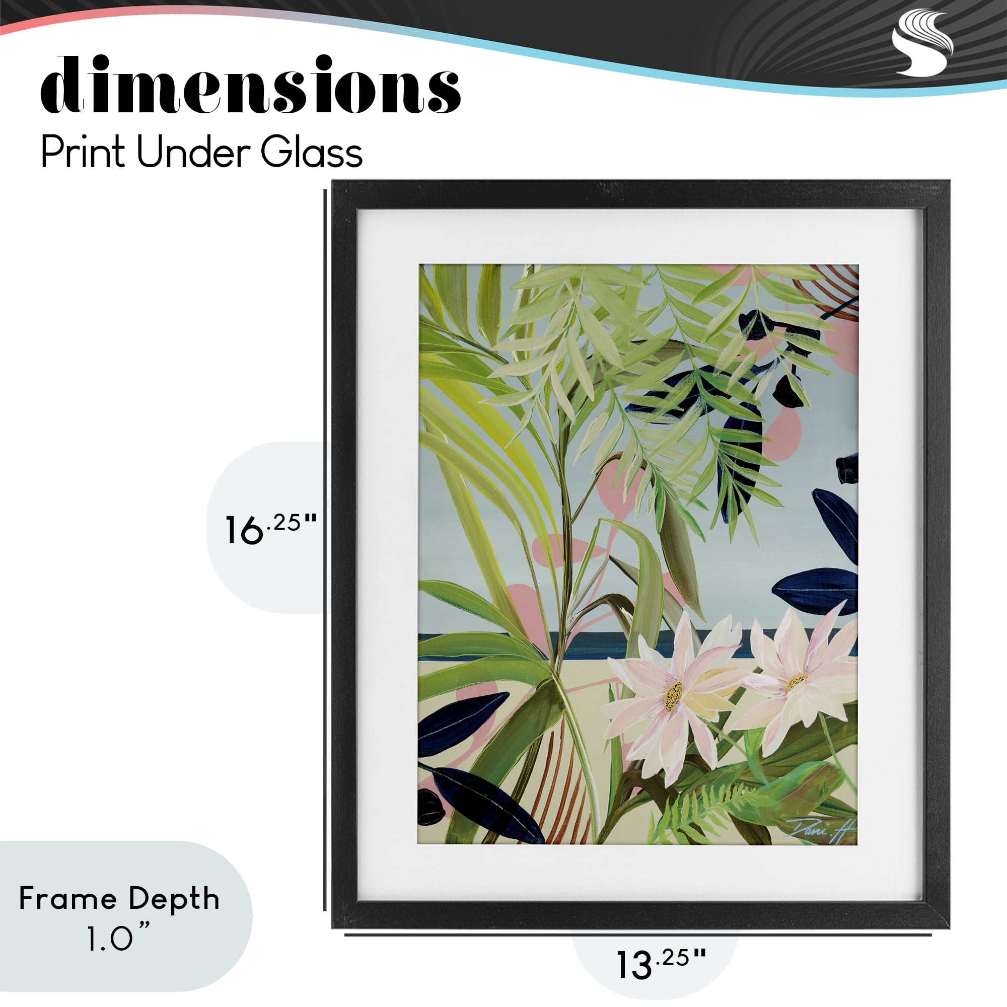 Stupell Industries Discovery of Lush Plants Black Framed Print Under Glass, design by Dani Heyward