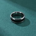 thumbnail image 3 of Qarigey Anillo de acero inoxidable para hombre, joyería informal para fiestas, festivales, ropa, decoración, tamaño 8, compromiso, boda, pareja Ropa, zapatos y accesorios Miscelánea Qarigey AP014575-01, 3 of 6