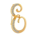 thumbnail image 1 of UDIYO 1 Pc Fashion Unisex Rhinestone English Letters Alphabet A-Z Brooch Pin Ornament, 1 of 7