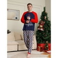 thumbnail image 5 of Matching Family Pajamas Sets Christmas PJ's Letter Plaid Printed Long Sleeve Tee and Bottom Loungewear or One-Piece Jumpsuit, 5 of 9