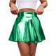 thumbnail image 1 of TaTaai Women Solid Color Shiny High Waist Mini Skirt Stretchy Fabric Soft Machine Washable No Fading Versatile Daily Party Street Casual Wear Above Knee Skirt Gift, 1 of 5