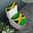 thumbnail image 2 of COEQINE Toilet Lid Cover and Toilet Tank Cover Elastic Bottom Easy Installation Stretchable with a 2-Piece Toilet Cover Set, Jamaican Flag Coconut Palm Tree, 2 of 7