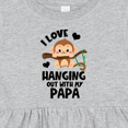 thumbnail image 4 of Inktastic Monkey I Love Hanging out with My Papa Girls Baby Dress, 4 of 5