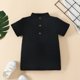 thumbnail image 5 of Gibobby Camisas Para Niños Elegantes Camisa para niños pequeños Manga corta Color sólido Bolsillo Niños Niñas Camisa Tops Outwear Moda(Negro, 5-6 Años), 5 of 5