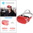 thumbnail image 3 of Protectores de casco Cubiertas frontales de ojos Cubiertas 2 Carcasa de protección lateral izquierda y derecha rojo, 3 of 10