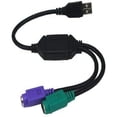 thumbnail image 3 of iMBAPrice USB To Dual PS2 Adapter for Mouse and Keyboard - Black, 1 Pack, 3 of 5