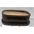 thumbnail image 1 of 10.5 x 8.25 x 3.5 in. Ceramic Bonsai Pot, Bronze - Rectangle, 1 of 1