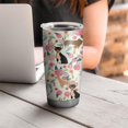 thumbnail image 4 of 20 Oz Chihuahua and Flower Coffee Tumbler Double Wall Insulated Stainless Steel Water Bottle | Metal Reusable Thermoses Flask with Cup Cap | Leak & Sweat Proof with Anti-Dust Lid, 4 of 7