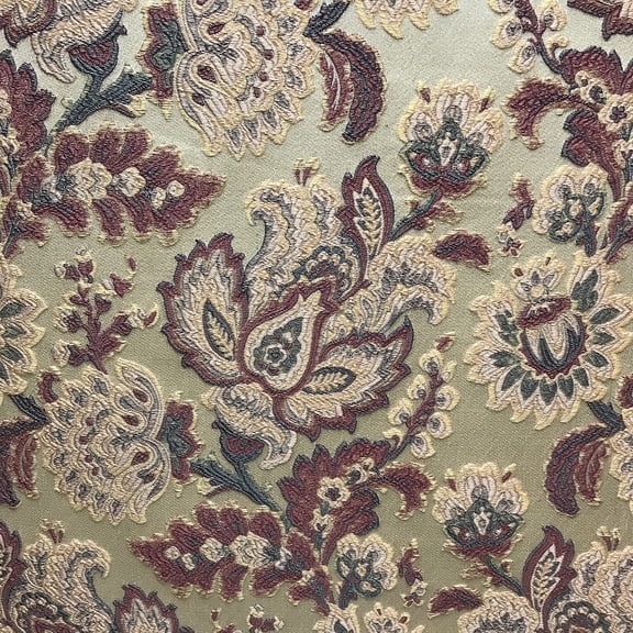 Decora Furnishings Luxurious Premium Vintage Jacquard Fabric for Upholstery, Window Treatments and Craft - 54 inches Width - Fabric by The Yard (Peach)